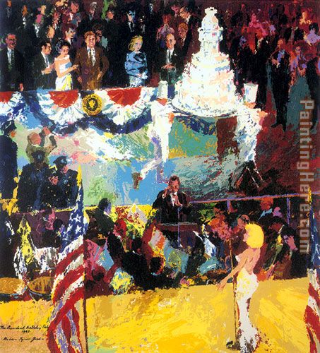 President's Birthday Party painting - Leroy Neiman President's Birthday Party art painting